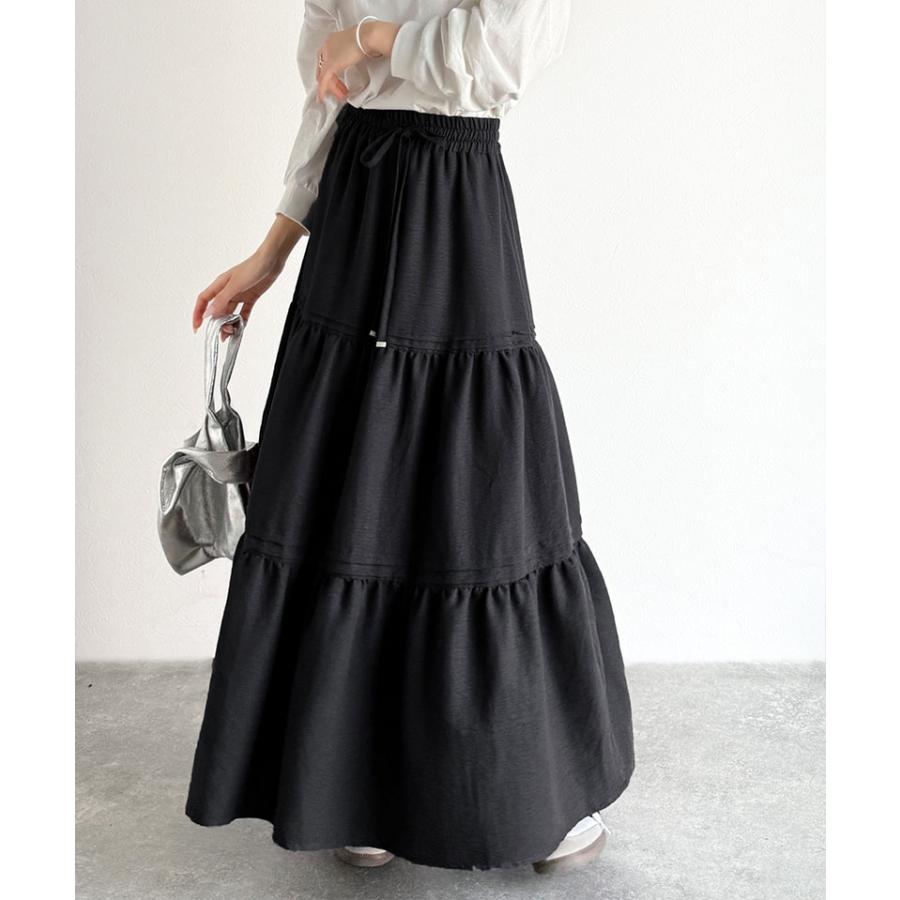 【 クラシカルエルフ classical elf 】 ボトムス スカート レディース ガーデンコア 3段 ティアード SK ロング丈 華やか ふんわり | classicalelf | 08