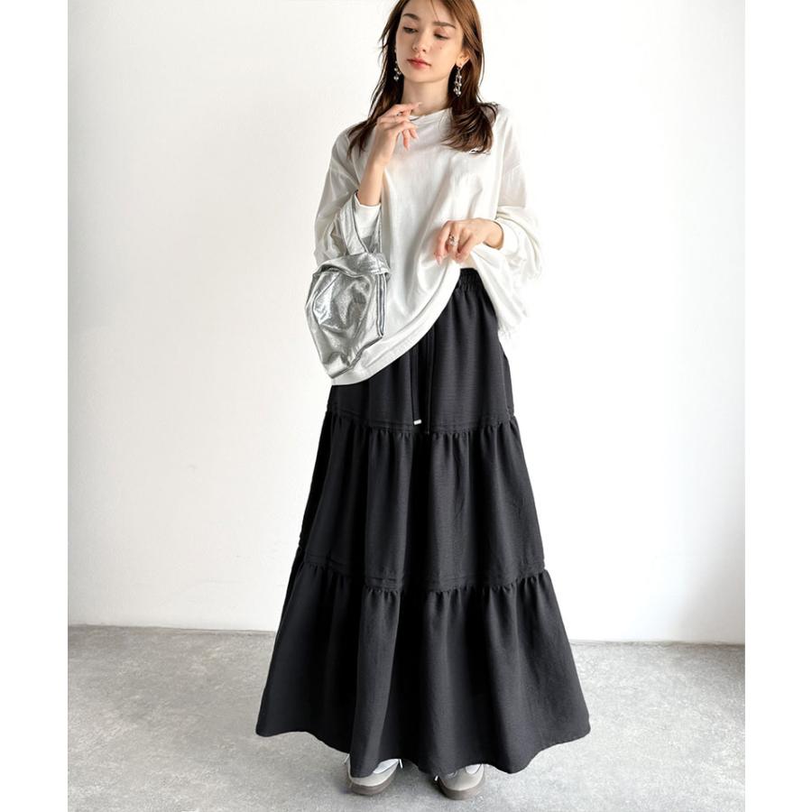 【 クラシカルエルフ classical elf 】 ボトムス スカート レディース ガーデンコア 3段 ティアード SK ロング丈 華やか ふんわり | classicalelf | 09