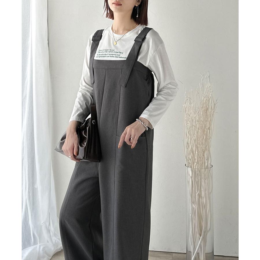 【 クラシカルエルフ classical elf 】 オールインワン サロペット レディース 高見え サイド ポケット デザイン ハイウエスト サロペ レイヤードコーデ | classicalelf | 10