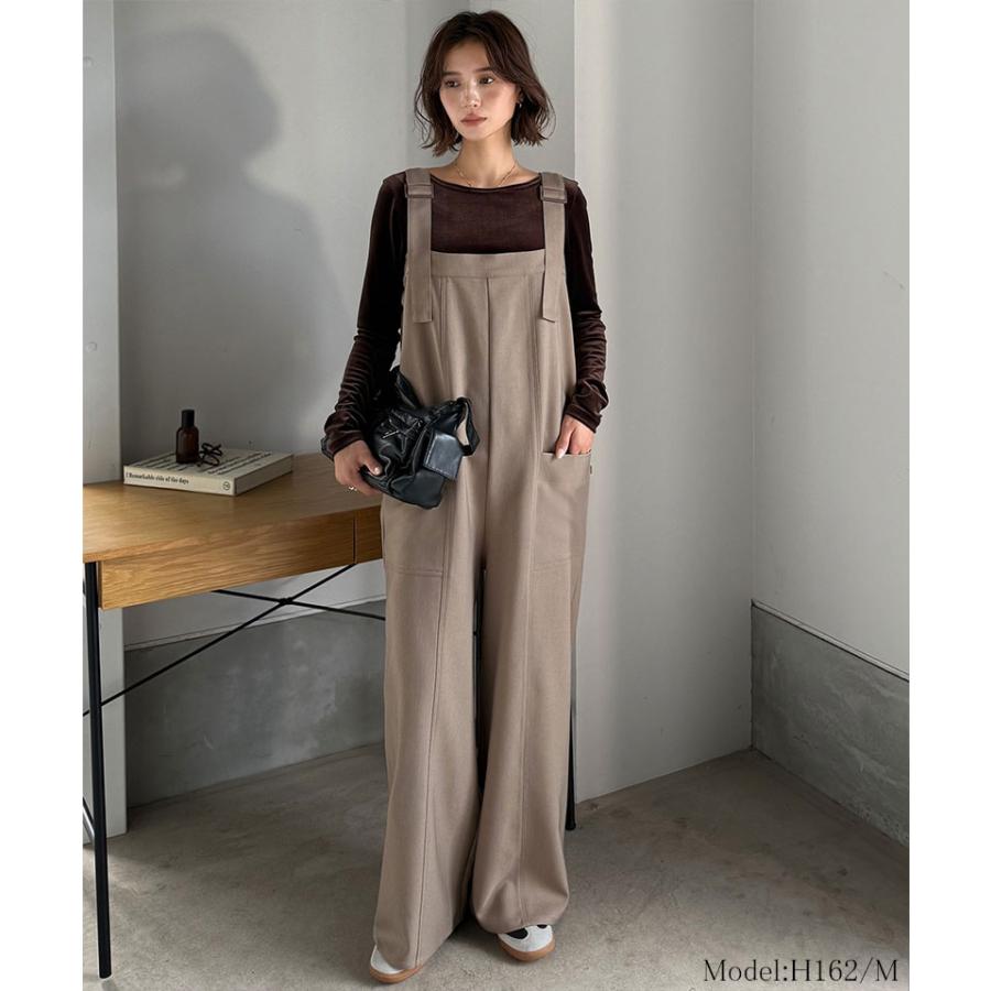 【 クラシカルエルフ classical elf 】 オールインワン サロペット レディース 高見え サイド ポケット デザイン ハイウエスト サロペ レイヤードコーデ | classicalelf | 12