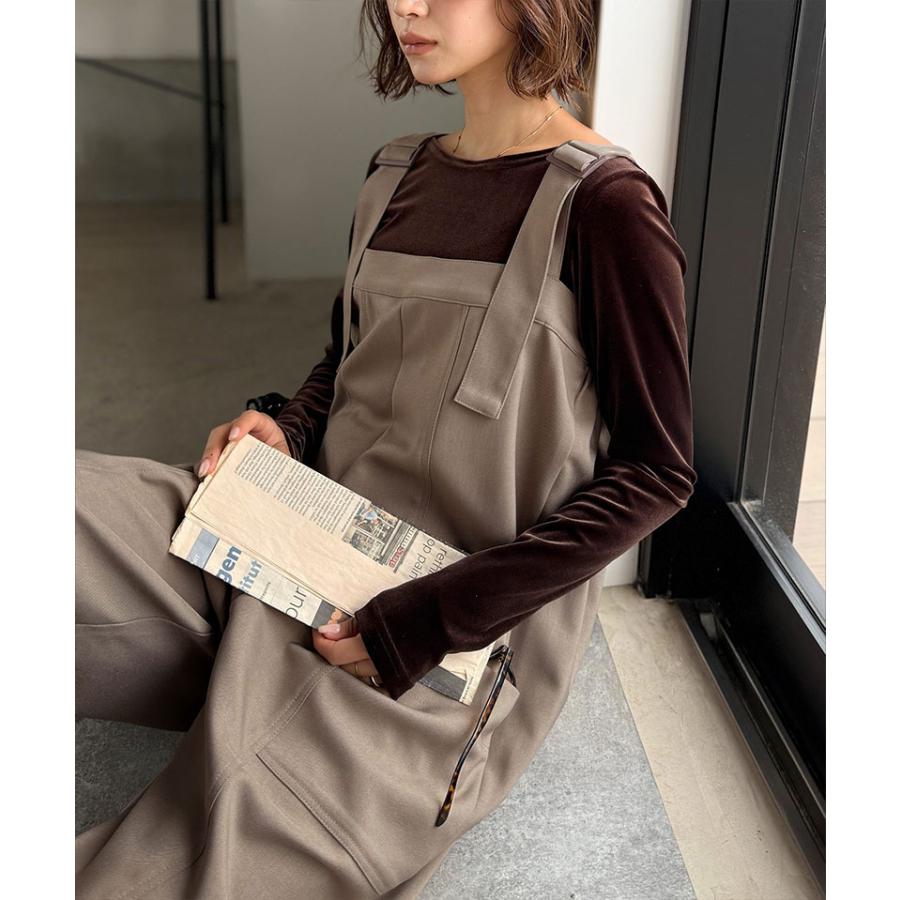 【 クラシカルエルフ classical elf 】 オールインワン サロペット レディース 高見え サイド ポケット デザイン ハイウエスト サロペ レイヤードコーデ | classicalelf | 14