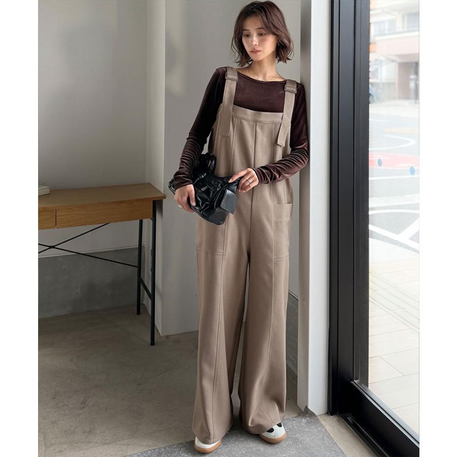 【 クラシカルエルフ classical elf 】 オールインワン サロペット レディース 高見え サイド ポケット デザイン ハイウエスト サロペ レイヤードコーデ | classicalelf | 15