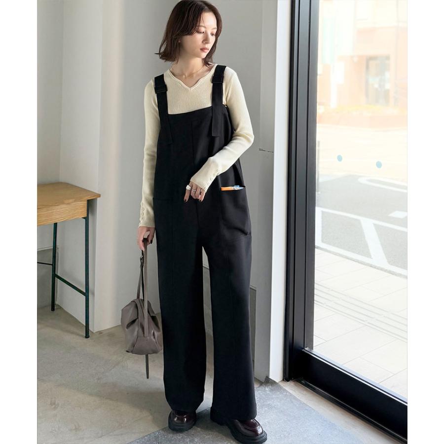 【 クラシカルエルフ classical elf 】 オールインワン サロペット レディース 高見え サイド ポケット デザイン ハイウエスト サロペ レイヤードコーデ | classicalelf | 05