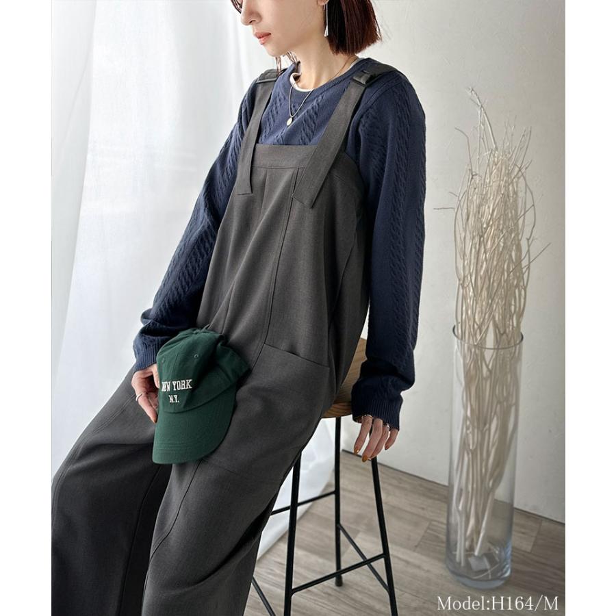 【 クラシカルエルフ classical elf 】 オールインワン サロペット レディース 高見え サイド ポケット デザイン ハイウエスト サロペ レイヤードコーデ | classicalelf | 07