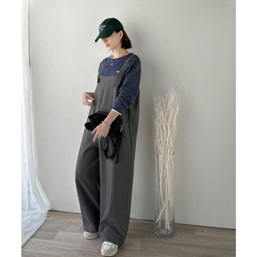 【 クラシカルエルフ classical elf 】 オールインワン サロペット レディース 高見え サイド ポケット デザイン ハイウエスト サロペ レイヤードコーデ | classicalelf | 08