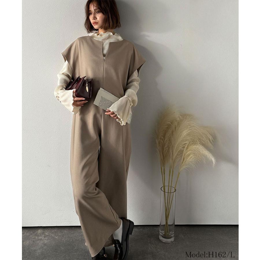 【 クラシカルエルフ classical elf 】 オールインワン サロペット レディース ハーフジップオールインワン スタイルアップ 高見え レイヤードコーデ | classicalelf | 12