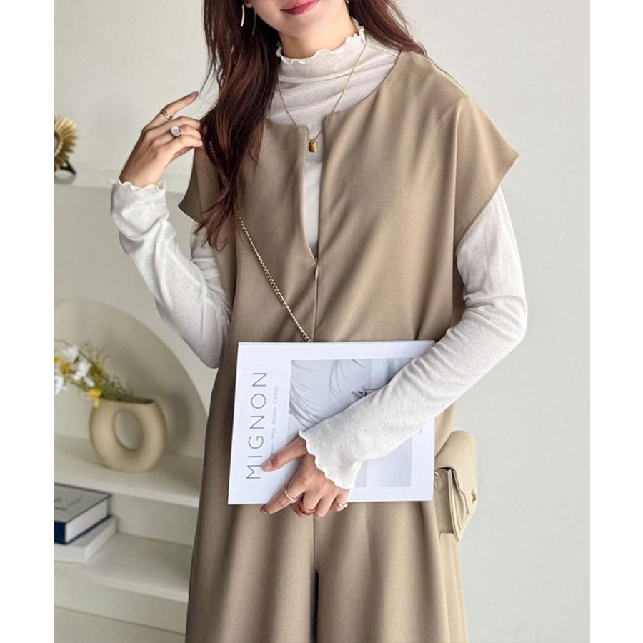 【 クラシカルエルフ classical elf 】 オールインワン サロペット レディース ハーフジップオールインワン スタイルアップ 高見え レイヤードコーデ | classicalelf | 13