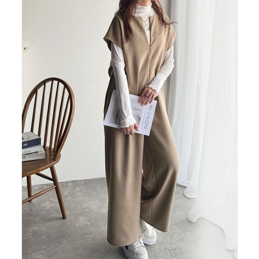 【 クラシカルエルフ classical elf 】 オールインワン サロペット レディース ハーフジップオールインワン スタイルアップ 高見え レイヤードコーデ | classicalelf | 15