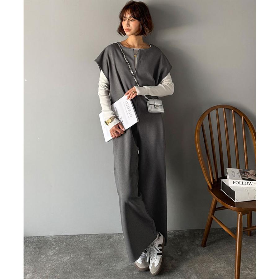 【 クラシカルエルフ classical elf 】 オールインワン サロペット レディース ハーフジップオールインワン スタイルアップ 高見え レイヤードコーデ | classicalelf | 08