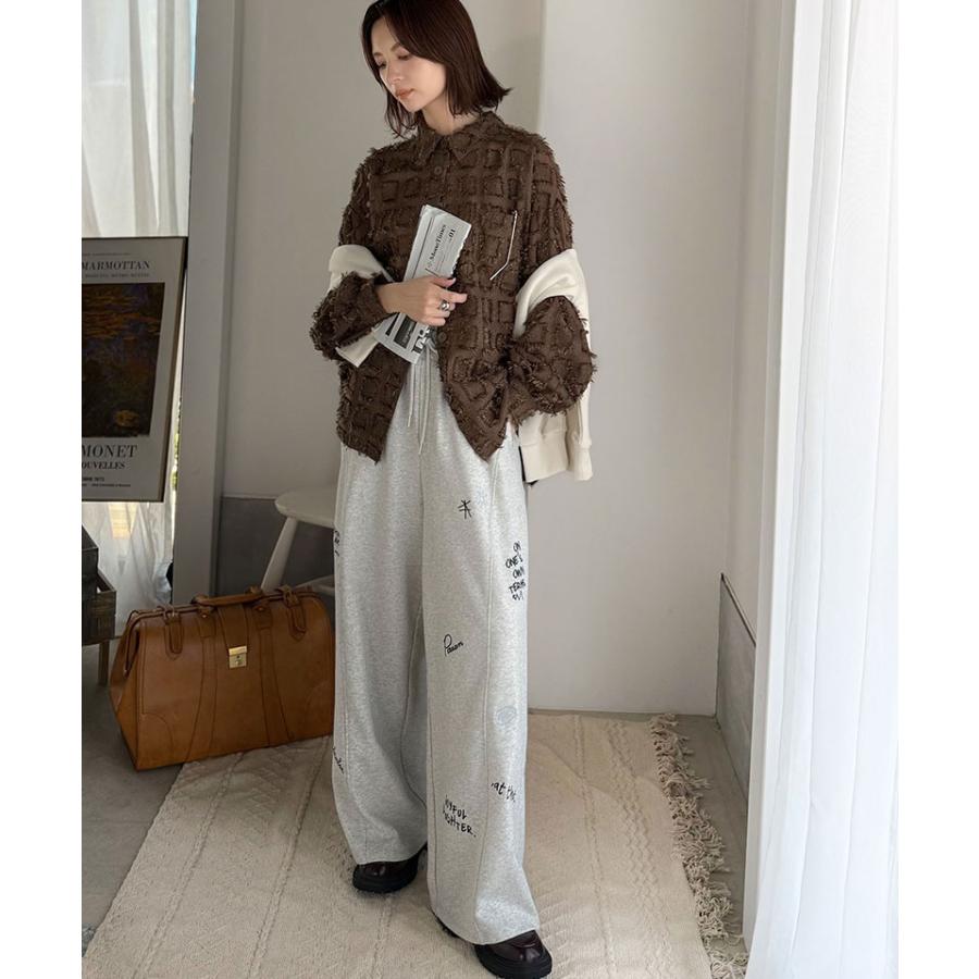 【 クラシカルエルフ classical elf 】レディース 長袖 ブラウス シャツ トップス フリンジチェック ジャガード こなれ感 ゆるっとシルエット 重ね着 | classicalelf | 14