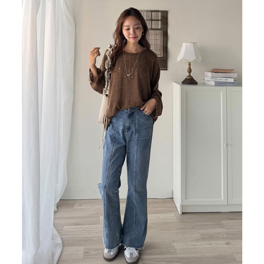 【 クラシカルエルフ classical elf 】 トップス Tシャツ レディース 透かし 編み プルオーバー 長袖 ロングシーズン 着回し デイリー オフィス ボリューム | classicalelf | 15
