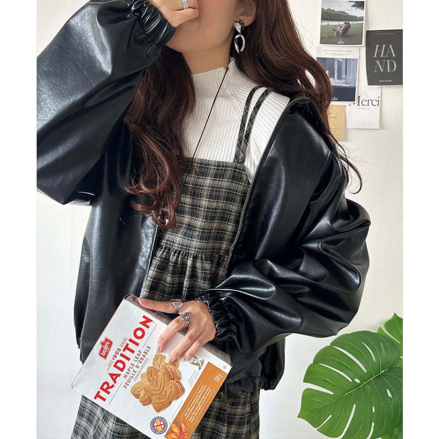 【 クラシカルエルフ classical elf 】ワンピース レディース きれいめ カジュアル 秋 微起毛素材 チェック柄 ダブル ストラップ バック リボン | classicalelf | 11