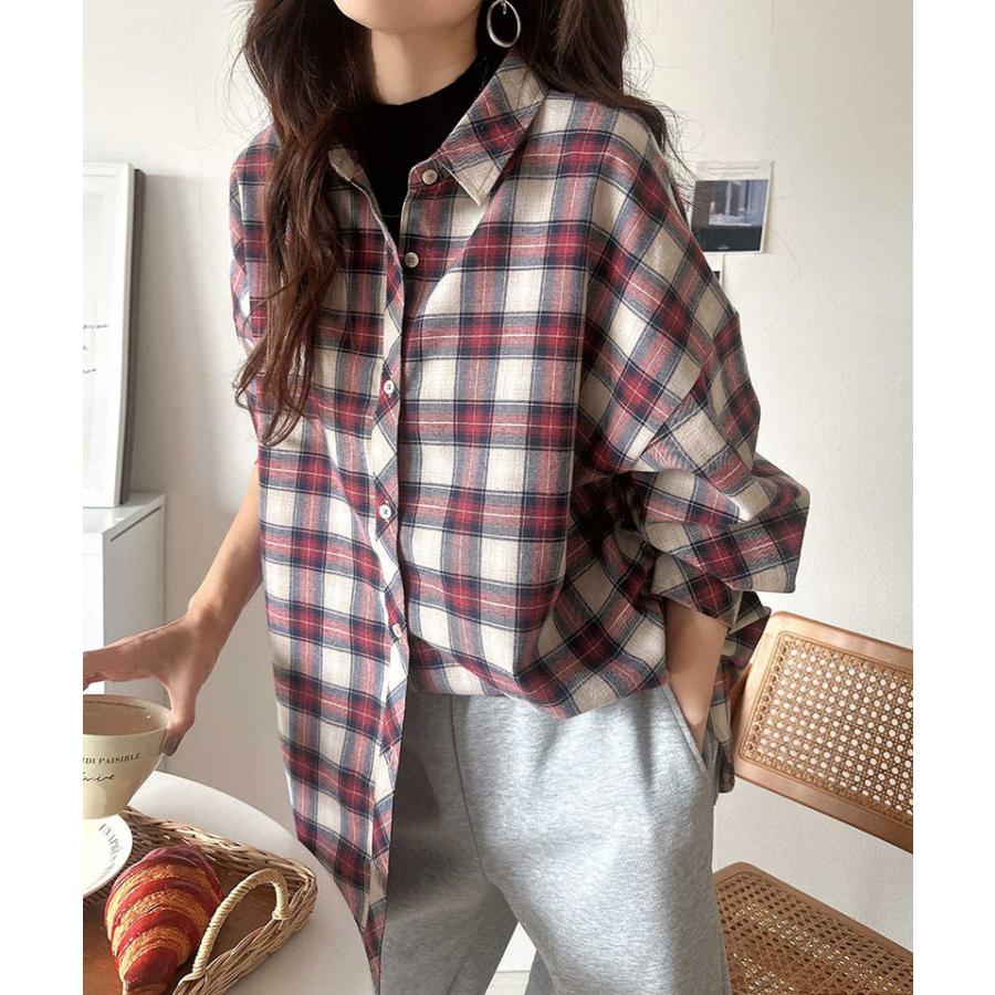 【 クラシカルエルフ classical elf 】 チェックシャツ レディース 秋冬 トップス シャツ レディース 微起毛 大きいサイズ チェック柄 ゆったり | classicalelf | 13
