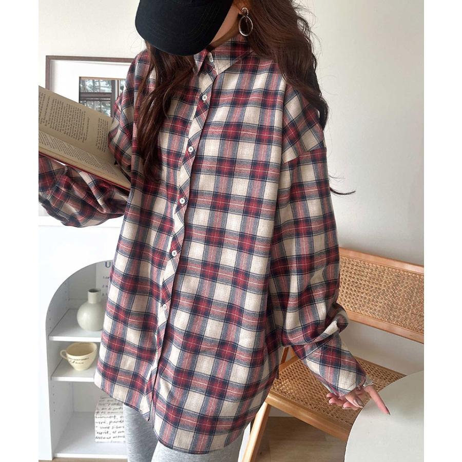 【 クラシカルエルフ classical elf 】 チェックシャツ レディース 秋冬 トップス シャツ レディース 微起毛 大きいサイズ チェック柄 ゆったり | classicalelf | 14