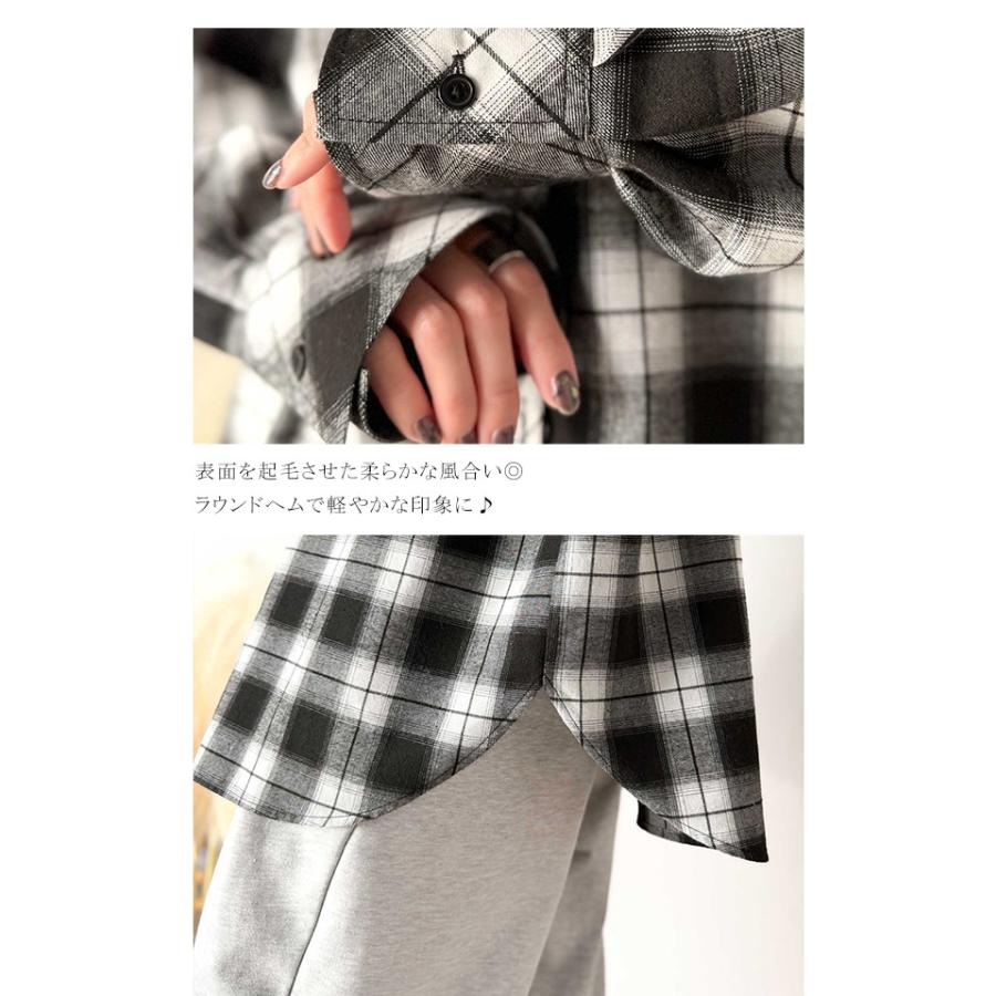 【 クラシカルエルフ classical elf 】 チェックシャツ レディース 秋冬 トップス シャツ レディース 微起毛 大きいサイズ チェック柄 ゆったり | classicalelf | 16