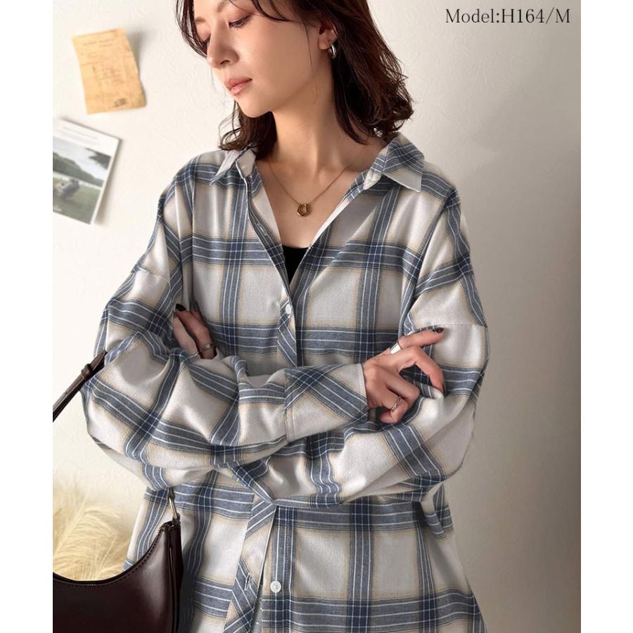 【 クラシカルエルフ classical elf 】 チェックシャツ レディース 秋冬 トップス シャツ レディース 微起毛 大きいサイズ チェック柄 ゆったり | classicalelf | 08