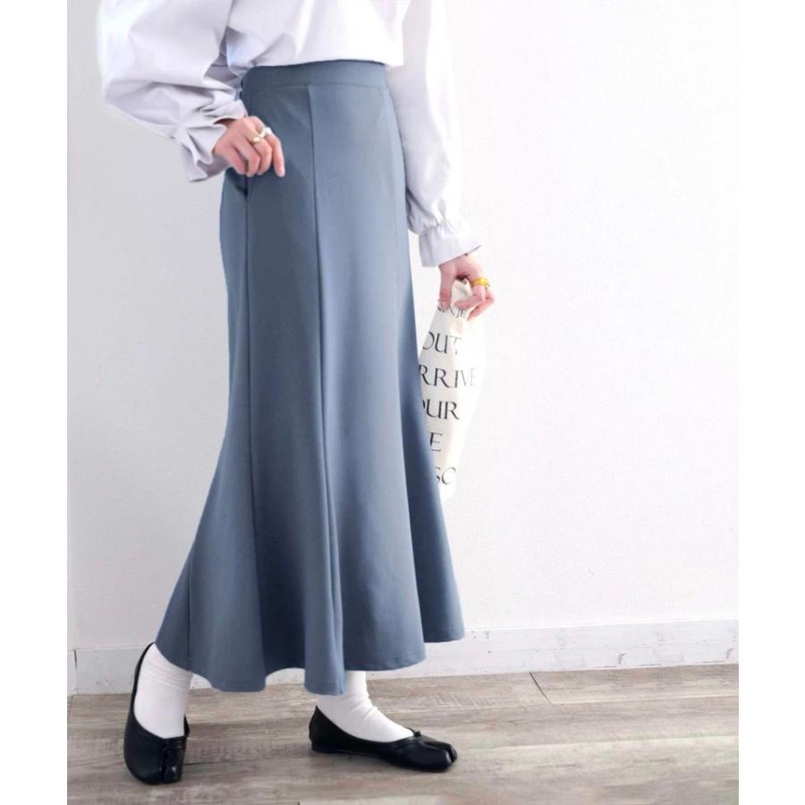 レディース ボトムス カット ツイル きれいめ マーメイド スカート ロング 丈 後ろゴム 楽ちん ストレッチ素材 ポケット付 ブラック ブラウン XL L M | classicalelf | 05