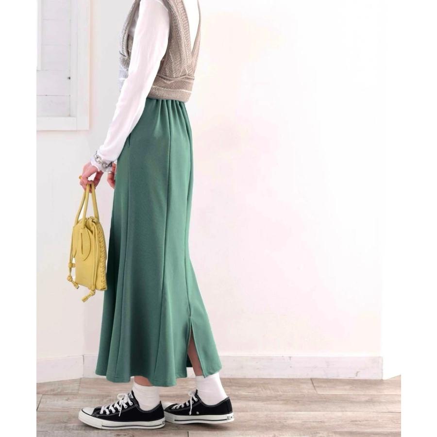 レディース ボトムス カット ツイル きれいめ マーメイド スカート ロング 丈 後ろゴム 楽ちん ストレッチ素材 ポケット付 ブラック ブラウン XL L M | classicalelf | 08