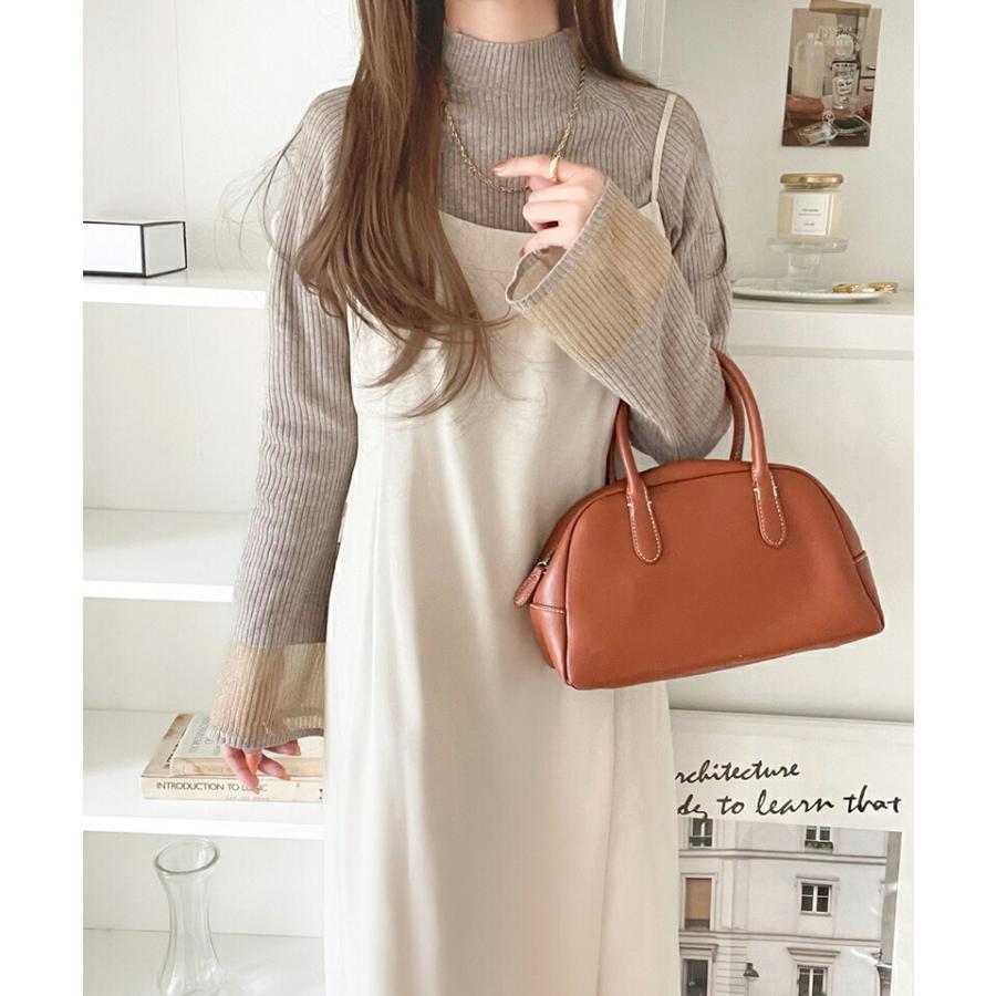 トップス ニット レディース 袖ロ シャイニー シアー 素材 リブニッ ト プルオーバー ラグランスリーブ フレア スリーブ ロングシーズン 着回し | classicalelf | 13