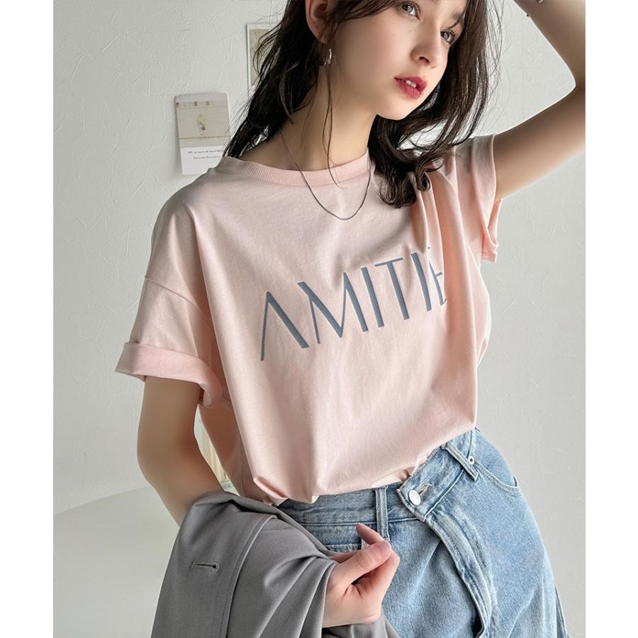 【 クラシカルエルフ classical elf 】 tシャツ レディース 半袖 トップス カットソー 大人シンプル ベーシック キレイめカジュアル ロゴT 洗練 | classicalelf | 12