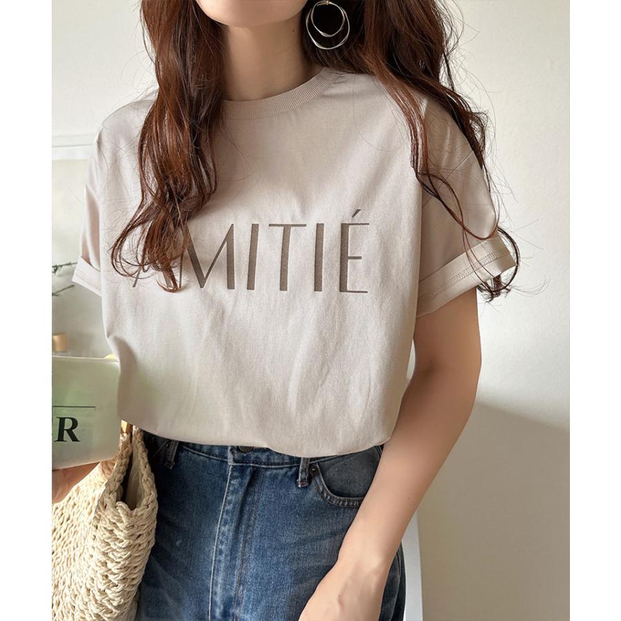 【 クラシカルエルフ classical elf 】 tシャツ レディース 半袖 トップス カットソー 大人シンプル ベーシック キレイめカジュアル ロゴT 洗練 | classicalelf | 04