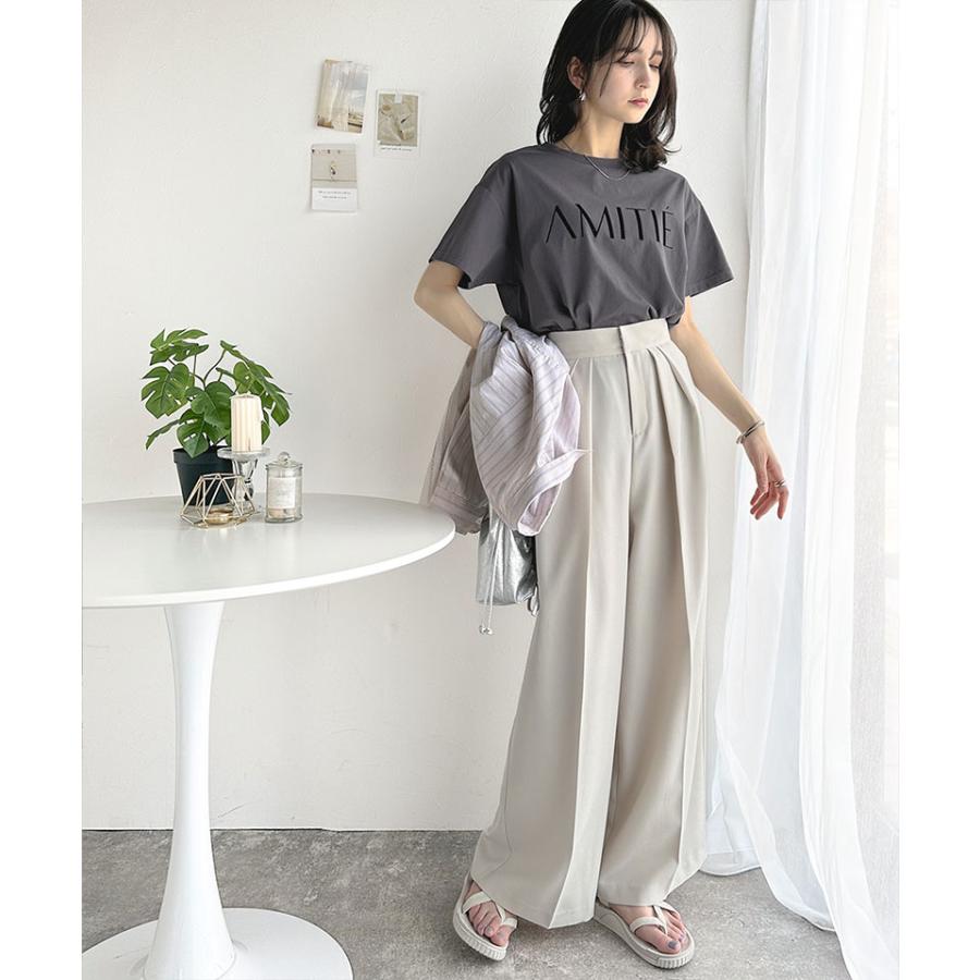 【 クラシカルエルフ classical elf 】 tシャツ レディース 半袖 トップス カットソー 大人シンプル ベーシック キレイめカジュアル ロゴT 洗練 | classicalelf | 06