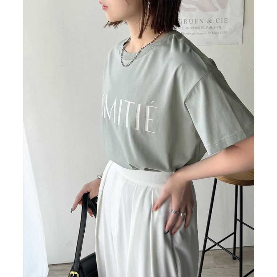 【 クラシカルエルフ classical elf 】 tシャツ レディース 半袖 トップス カットソー 大人シンプル ベーシック キレイめカジュアル ロゴT 洗練 | classicalelf | 08