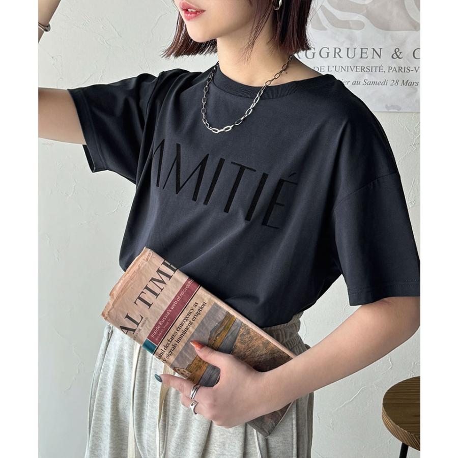 【 クラシカルエルフ classical elf 】 tシャツ レディース 半袖 トップス カットソー 大人シンプル ベーシック キレイめカジュアル ロゴT 洗練 | classicalelf | 09