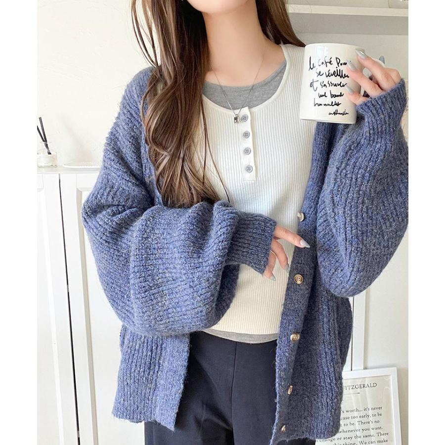 【 クラシカルエルフ classical elf 】トップス ニット レディース 長袖 ヘンリーネック フェイクレイヤード カジュアル 重ね着風 シンプル 存在感 | classicalelf | 04