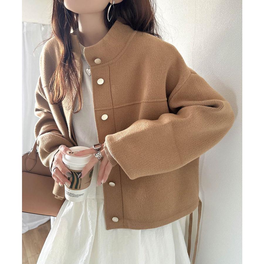 【 クラシカルエルフ classical elf 】 アウター ブルゾン レディース ジャケット ニット 比翼 上品 シンプル ストレスフリー 軽やか ニット素材 柔らかい | classicalelf | 14
