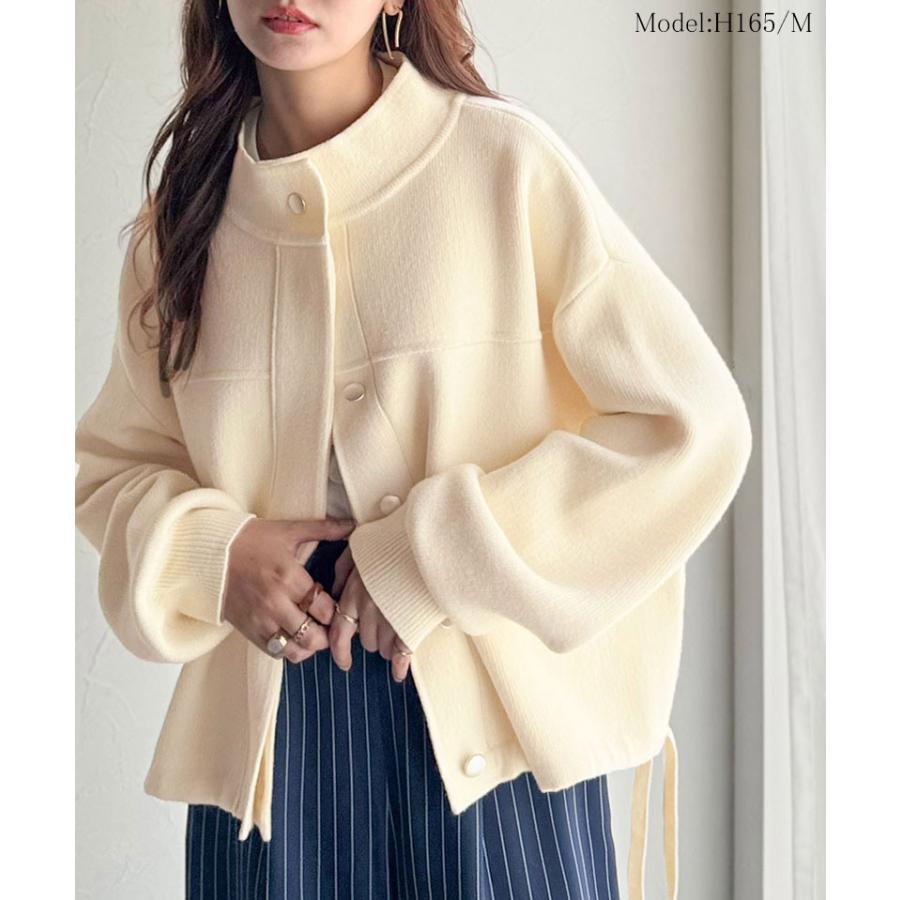 【 クラシカルエルフ classical elf 】 アウター ブルゾン レディース ジャケット ニット 比翼 上品 シンプル ストレスフリー 軽やか ニット素材 柔らかい | classicalelf | 02
