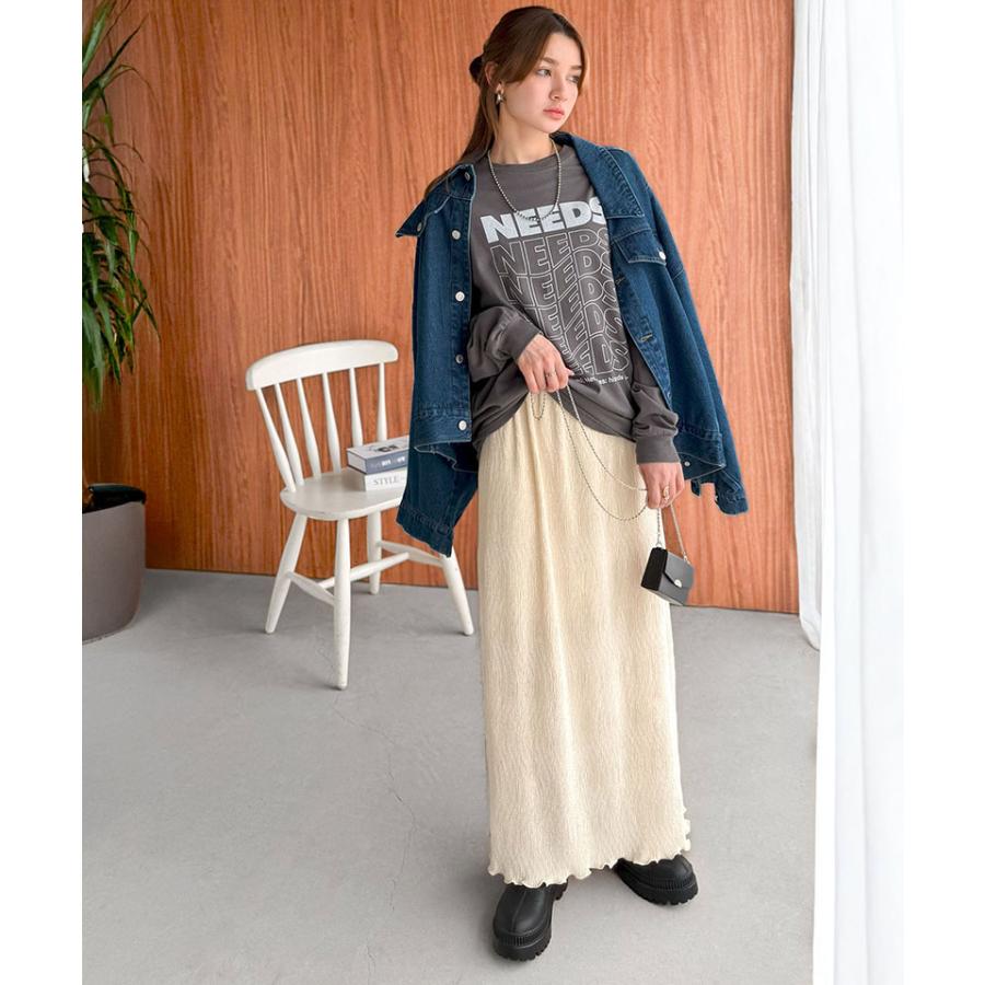 【 クラシカルエルフ classical elf 】 ボトムス スカート レディース プリーツスカート ロング丈 楊柳 ウエスト2w | classicalelf | 03