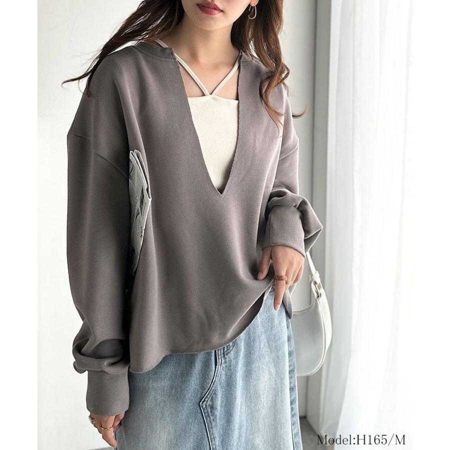 【 クラシカルエルフ classical elf 】 トップス スウェット レディース プルオーバー 裏起毛 深めVネック | classicalelf | 11