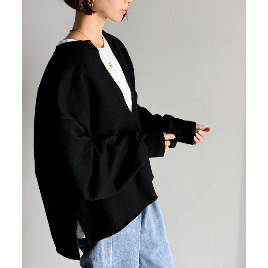 【 クラシカルエルフ classical elf 】 トップス スウェット レディース プルオーバー 裏起毛 深めVネック | classicalelf | 04