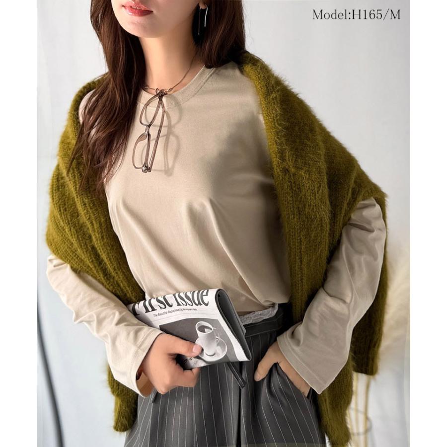 【 クラシカルエルフ classical elf 】 トップス Tシャツ レディース カットソー ロンT 長袖 シルケット素材 レイヤード シンプル | classicalelf | 13