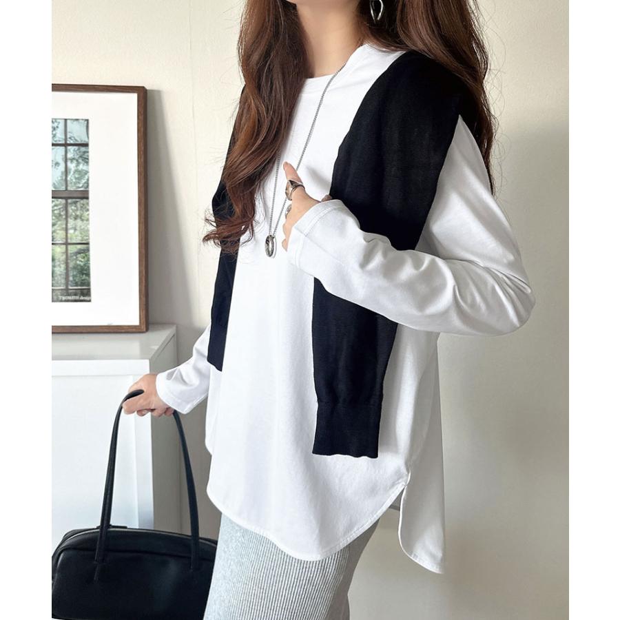 【 クラシカルエルフ classical elf 】 トップス Tシャツ レディース カットソー ロンT 長袖 シルケット素材 レイヤード シンプル | classicalelf | 04