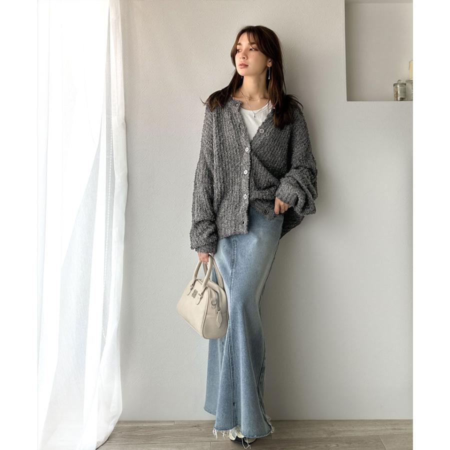 【 クラシカルエルフ classical elf 】 トップス レディース カーディガン ざっくり 編み リボン ヤーン 前後 2WAY 羽織り | classicalelf | 12