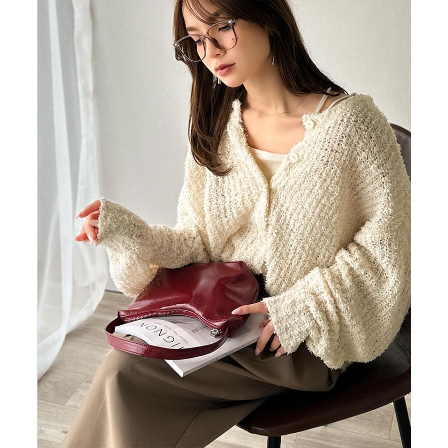 【 クラシカルエルフ classical elf 】 トップス レディース カーディガン ざっくり 編み リボン ヤーン 前後 2WAY 羽織り | classicalelf | 03