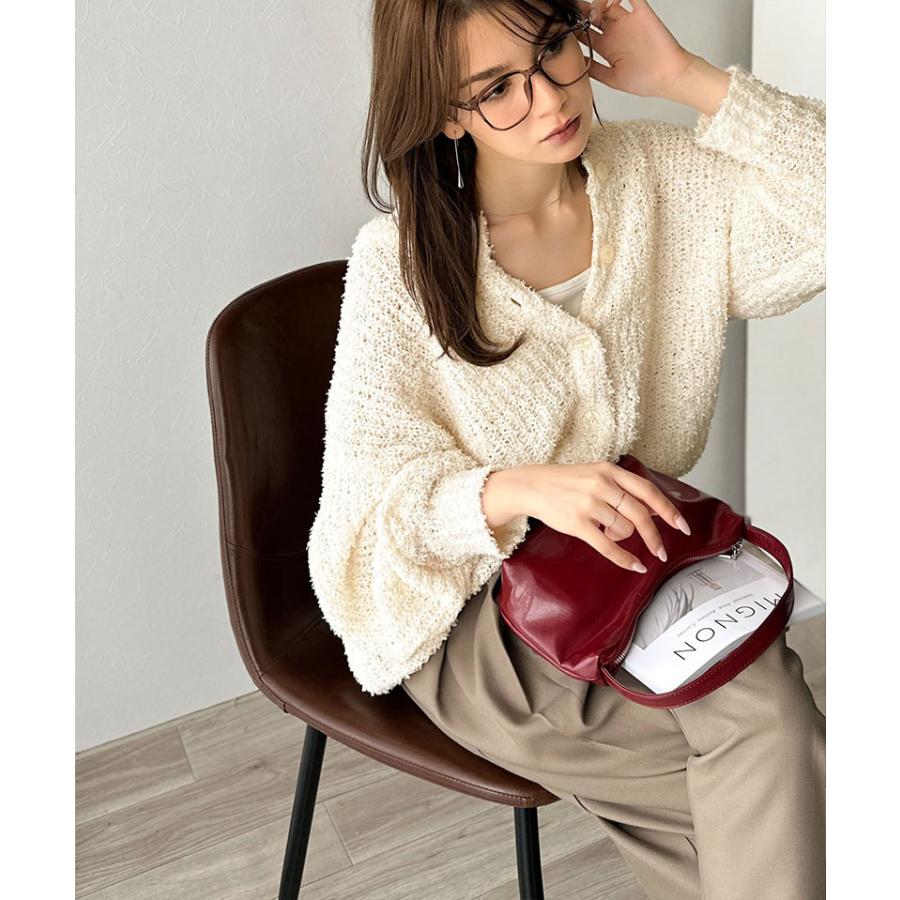 【 クラシカルエルフ classical elf 】 トップス レディース カーディガン ざっくり 編み リボン ヤーン 前後 2WAY 羽織り | classicalelf | 04