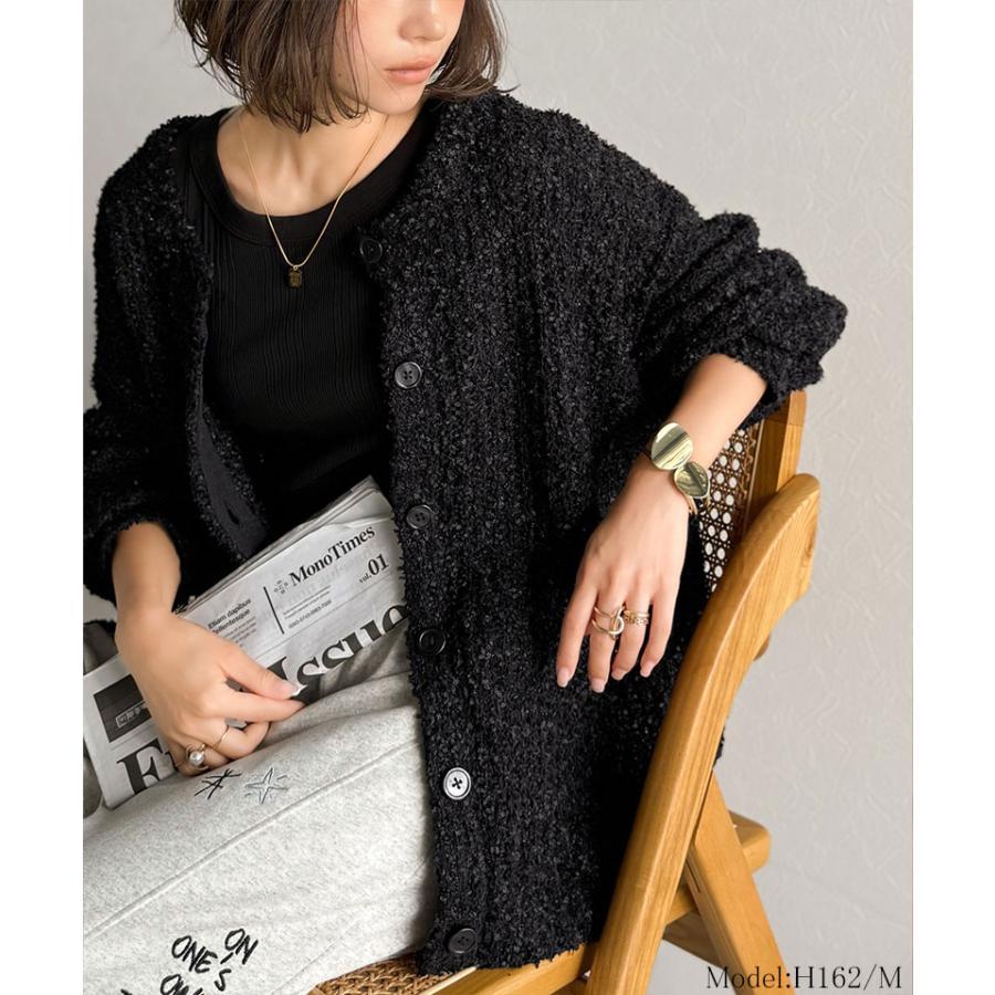 【 クラシカルエルフ classical elf 】 トップス レディース カーディガン ざっくり 編み リボン ヤーン 前後 2WAY 羽織り | classicalelf | 05