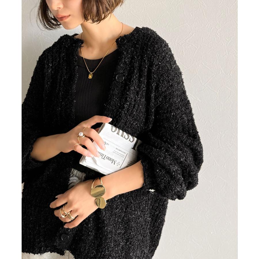 【 クラシカルエルフ classical elf 】 トップス レディース カーディガン ざっくり 編み リボン ヤーン 前後 2WAY 羽織り | classicalelf | 06