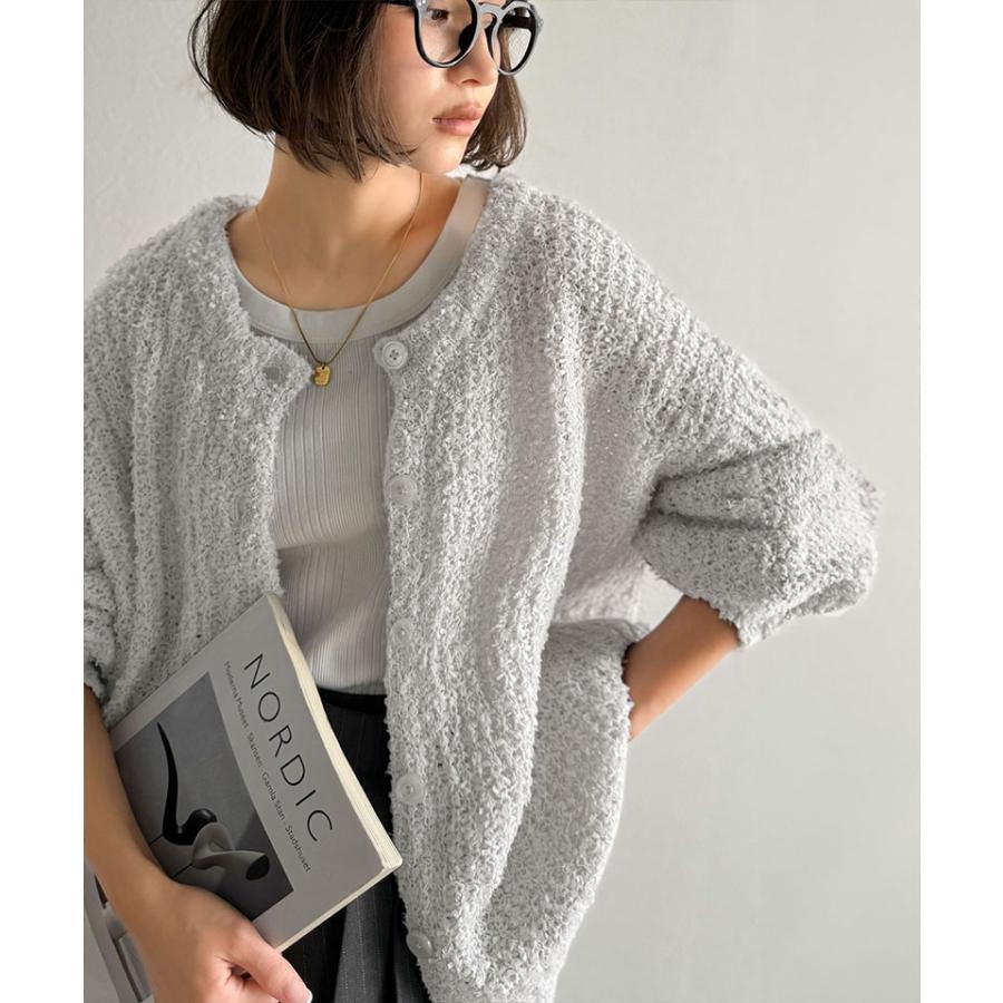 【 クラシカルエルフ classical elf 】 トップス レディース カーディガン ざっくり 編み リボン ヤーン 前後 2WAY 羽織り | classicalelf | 09