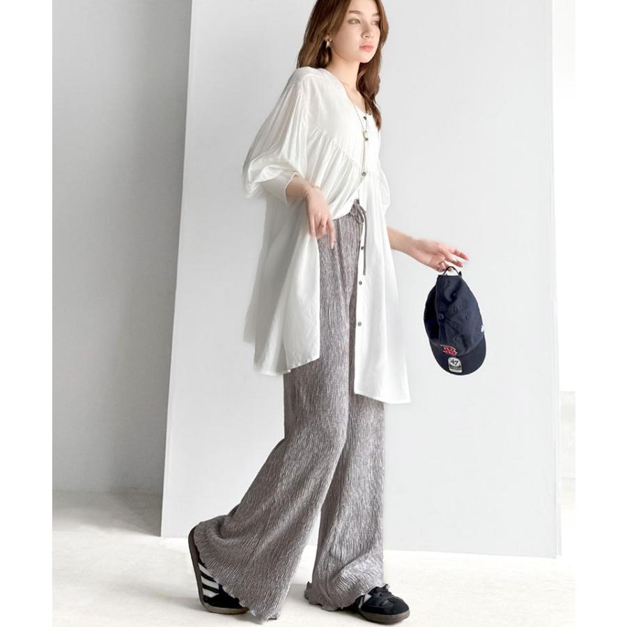 【 クラシカルエルフ classical elf 】 ボトムス パンツ レディース イージーパンツ プリーツパンツ 楊柳 2way ラク 上品 リラックス | classicalelf | 10