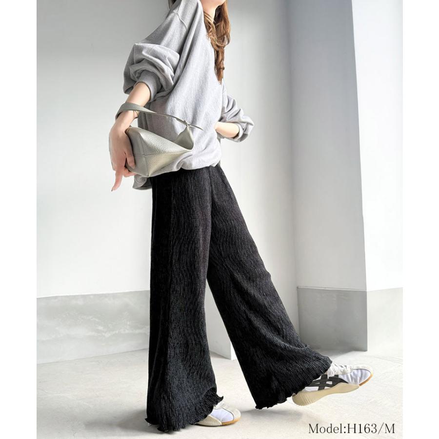 【 クラシカルエルフ classical elf 】 ボトムス パンツ レディース イージーパンツ プリーツパンツ 楊柳 2way ラク 上品 リラックス | classicalelf | 02