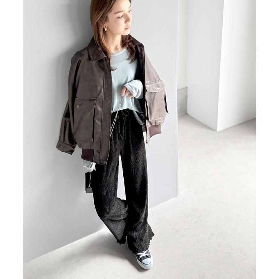 【 クラシカルエルフ classical elf 】 ボトムス パンツ レディース イージーパンツ プリーツパンツ 楊柳 2way ラク 上品 リラックス | classicalelf | 06