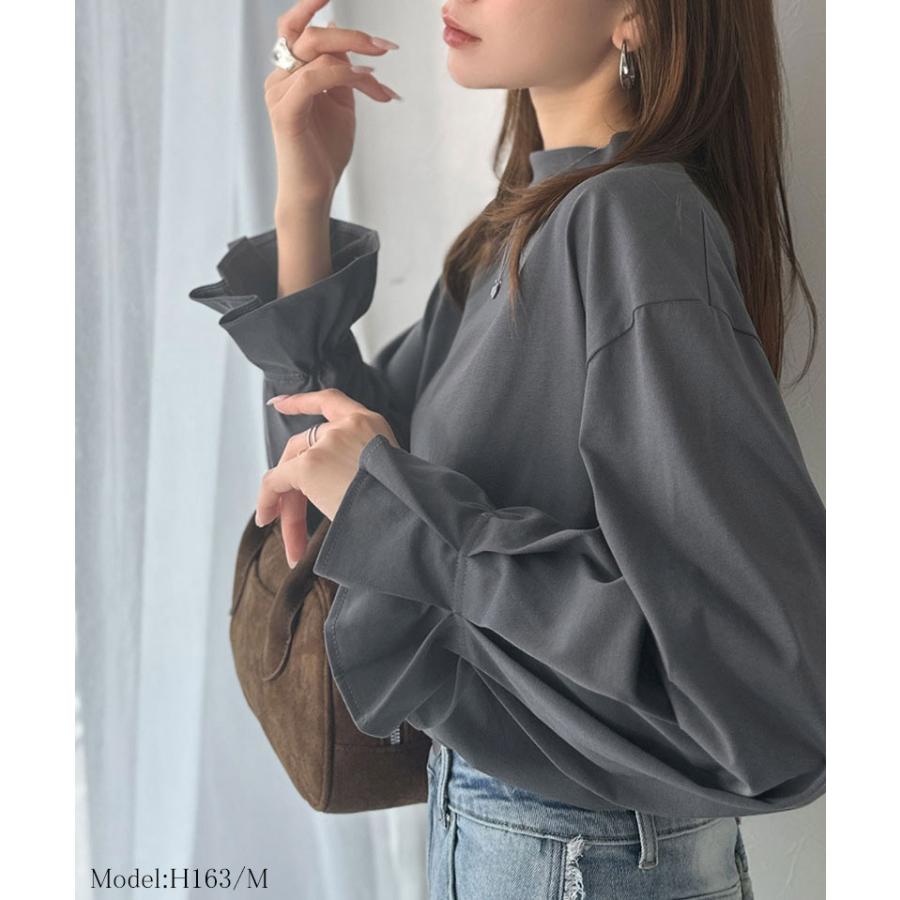【 クラシカルエルフ classical elf 】 トップス Tシャツ レディース カットソー ロンT 長袖 ハイネック キャンディスリーブ 微光沢 上品 | classicalelf | 10