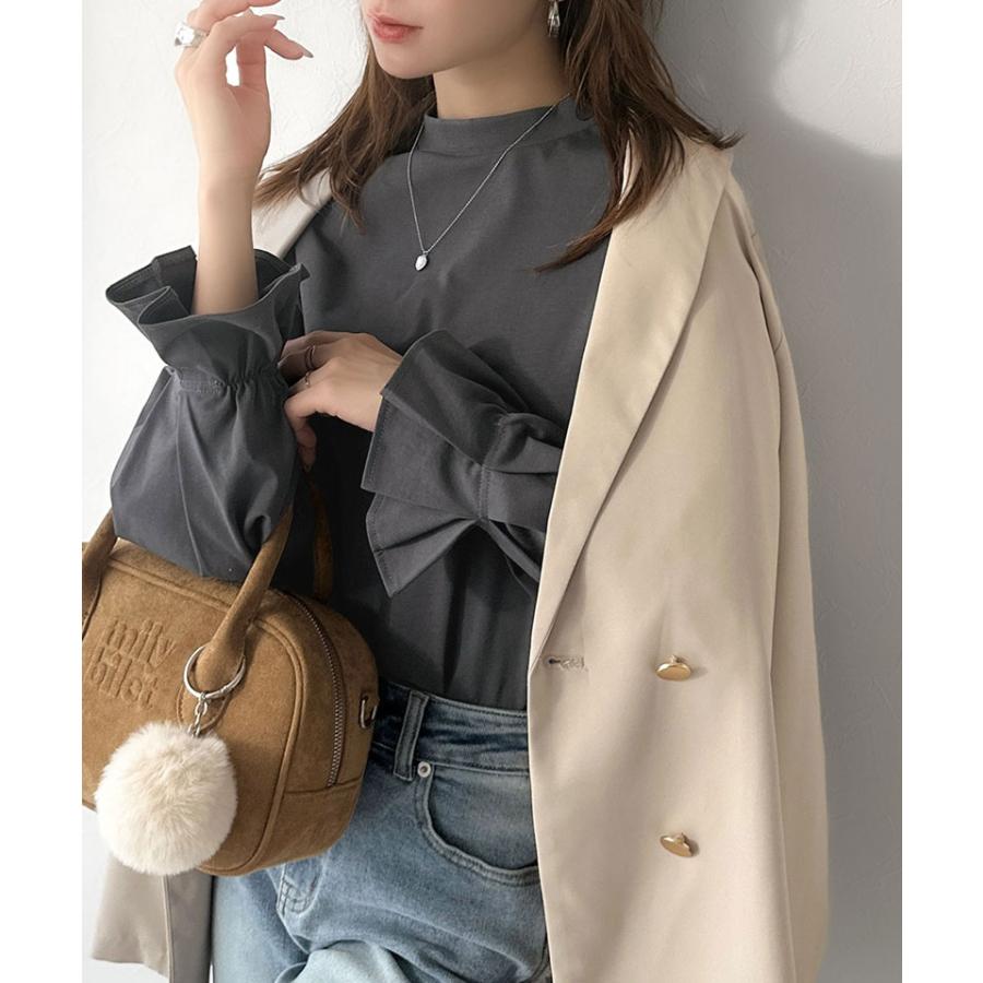 【 クラシカルエルフ classical elf 】 トップス Tシャツ レディース カットソー ロンT 長袖 ハイネック キャンディスリーブ 微光沢 上品 | classicalelf | 11