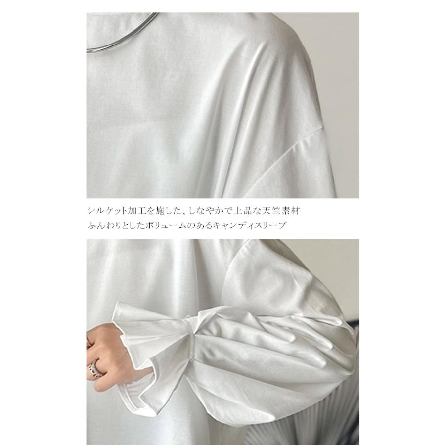 【 クラシカルエルフ classical elf 】 トップス Tシャツ レディース カットソー ロンT 長袖 ハイネック キャンディスリーブ 微光沢 上品 | classicalelf | 16