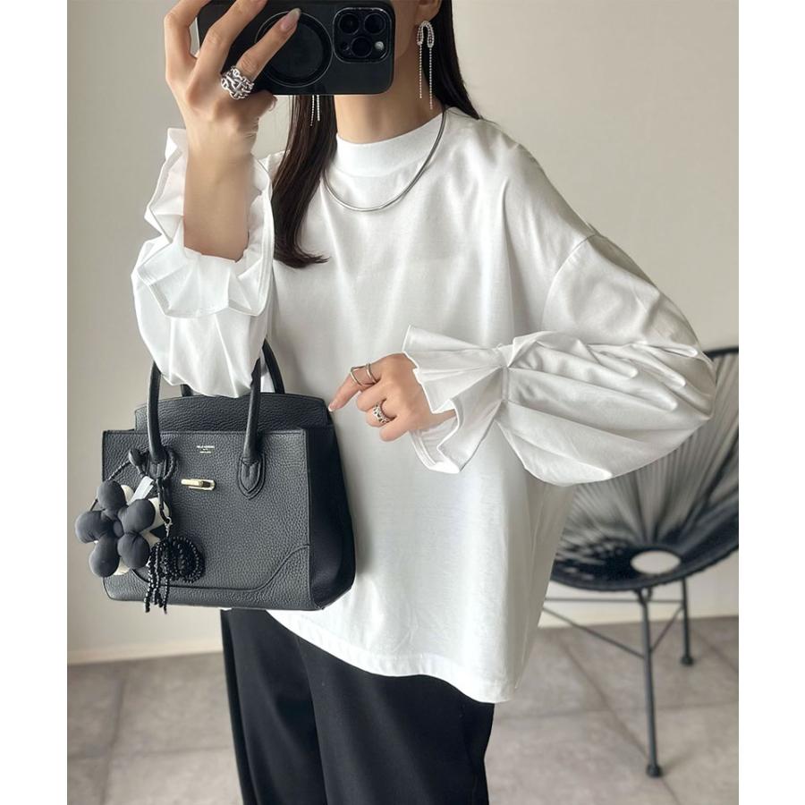 【 クラシカルエルフ classical elf 】 トップス Tシャツ レディース カットソー ロンT 長袖 ハイネック キャンディスリーブ 微光沢 上品 | classicalelf | 05