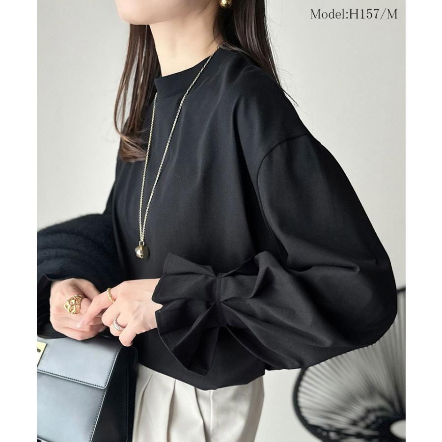 【 クラシカルエルフ classical elf 】 トップス Tシャツ レディース カットソー ロンT 長袖 ハイネック キャンディスリーブ 微光沢 上品 | classicalelf | 06